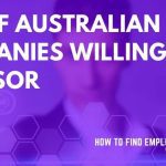 Australian Companies With Visa Sponsorship Jobs
